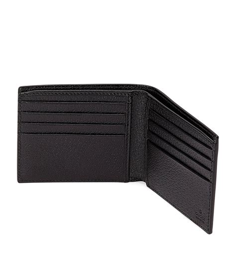 gucci bifold wallet with interlocking g metal detail black|vintage men gucci bifold wallet.